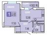 Схема квартиры в проекте "Барбарис"- #1420391726