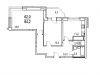 Схема квартиры в проекте "Дом на Расковой"- #1192815087