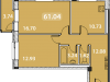 Схема квартиры в проекте "Дом на Рижской"- #1285682726