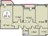Схема квартиры в проекте "Дом на Садовой"- #190147913