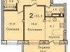 Схема квартиры в проекте "Дубна Ривер Клаб"- #573395787