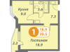 Схема квартиры в проекте "Головино"- #1724066132