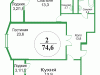 Схема квартиры в проекте "Красногорская Ривьера"- #1049362141