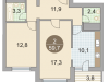 Схема квартиры в проекте "Красногорские Ключи"- #434018225