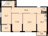 Схема квартиры в проекте "Макеевский"- #824893992
