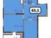 Схема квартиры в проекте "на Новом бульваре"- #1389817306