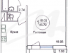 Схема квартиры в проекте "на ул. 1-ая Ревсобраний"- #2070150167