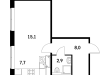Схема квартиры в проекте "на ул. Краснознаменская"- #1250296823