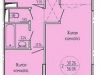 Схема квартиры в проекте "Новинки"- #1696126060