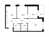 Схема квартиры в проекте "Одинград. Кварталы Лесной и Центральный"- #12728325
