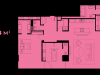 Схема квартиры в проекте "Око"- #834051355