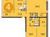 Схема квартиры в проекте "Олимпийская Ривьера Новогорск"- #486881884