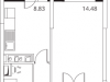 Схема квартиры в проекте "Микрорайон на Стрелковой"- #1687707156