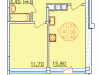Схема квартиры в проекте "Патио Парк"- #1506978278