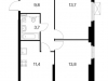 Схема квартиры в проекте "Просторная 7"- #1114625067