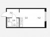 Схема квартиры в проекте "Римского-Корсакова 11"- #726556187