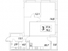 Схема квартиры в проекте "Сиреневый парк"- #227399320