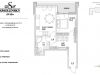 Схема квартиры в проекте "Smolensky de Luxe"- #34466988