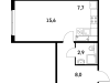 Схема квартиры в проекте "ул. Ярцевская, 24"- #33435129