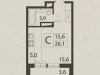 Схема квартиры в проекте "Up-квартал Римский"- #511317145