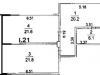Схема квартиры в проекте "Высотка"- #1858515320