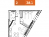Схема квартиры в проекте "YE’S Технопарк"- #547852835