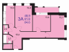 Схема квартиры в проекте "Жемчужина Виктории"- #422806653