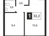 Схема квартиры в проекте "Жилой квартал Лесная Отрада"- #404937810